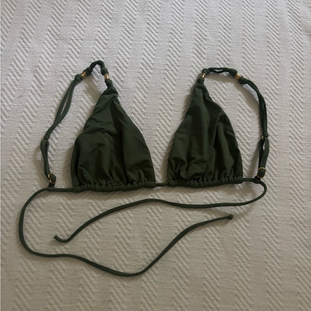 Vixpaulahermanny Green Triangle Bikini Top